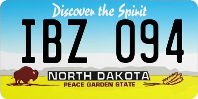 ND license plate IBZ094