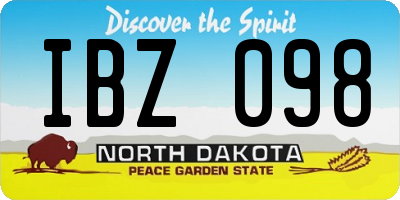 ND license plate IBZ098