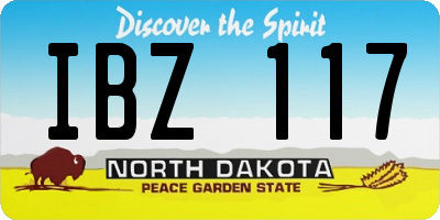ND license plate IBZ117