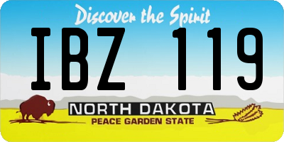 ND license plate IBZ119