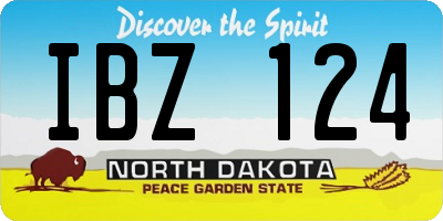 ND license plate IBZ124