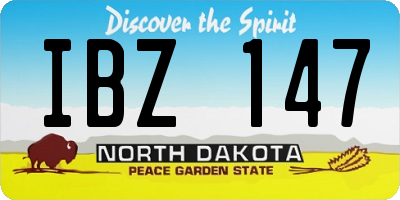 ND license plate IBZ147