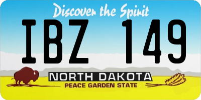 ND license plate IBZ149