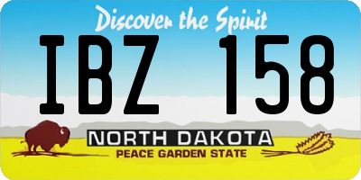 ND license plate IBZ158