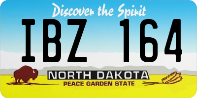 ND license plate IBZ164