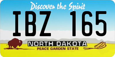 ND license plate IBZ165