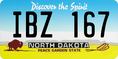 ND license plate IBZ167