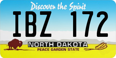ND license plate IBZ172