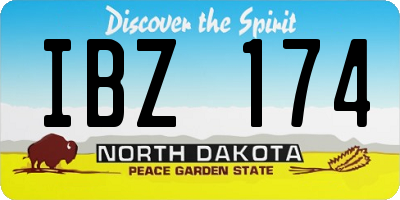ND license plate IBZ174
