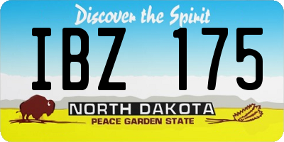 ND license plate IBZ175