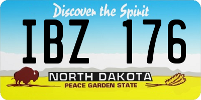 ND license plate IBZ176