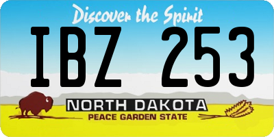 ND license plate IBZ253