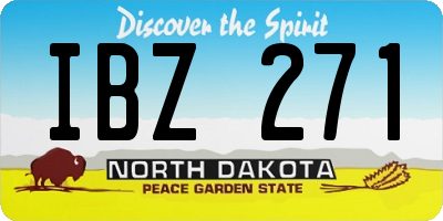 ND license plate IBZ271