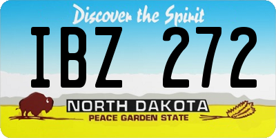 ND license plate IBZ272