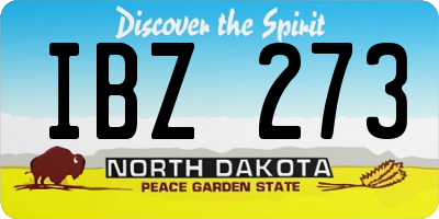 ND license plate IBZ273