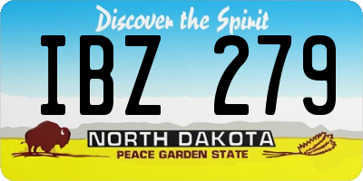 ND license plate IBZ279