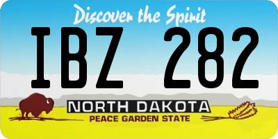 ND license plate IBZ282