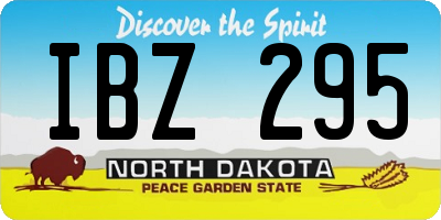 ND license plate IBZ295