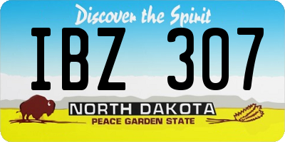 ND license plate IBZ307