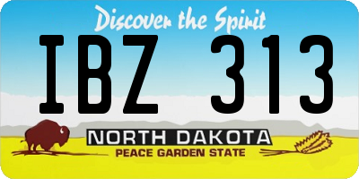 ND license plate IBZ313