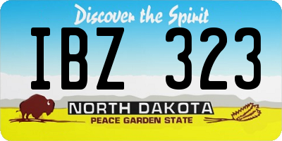 ND license plate IBZ323
