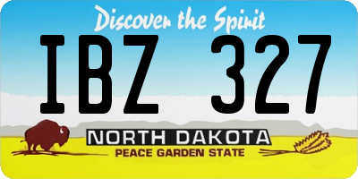 ND license plate IBZ327