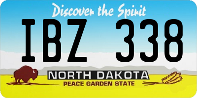 ND license plate IBZ338