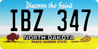 ND license plate IBZ347