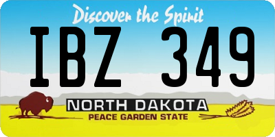 ND license plate IBZ349