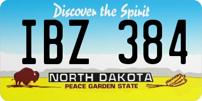 ND license plate IBZ384