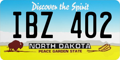 ND license plate IBZ402