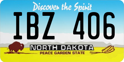 ND license plate IBZ406
