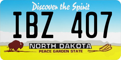 ND license plate IBZ407
