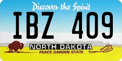 ND license plate IBZ409