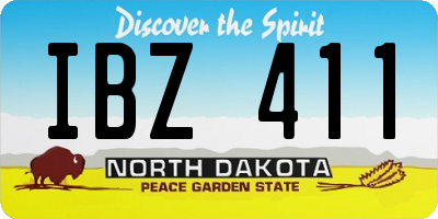 ND license plate IBZ411