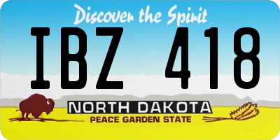 ND license plate IBZ418