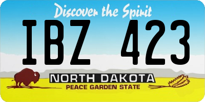 ND license plate IBZ423