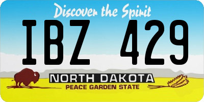 ND license plate IBZ429