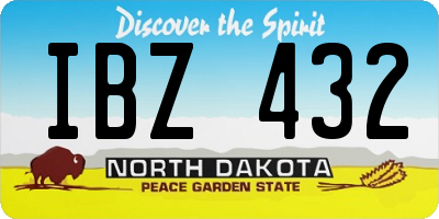 ND license plate IBZ432
