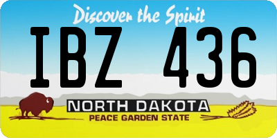 ND license plate IBZ436