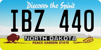 ND license plate IBZ440