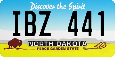 ND license plate IBZ441