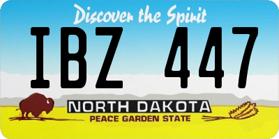 ND license plate IBZ447
