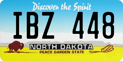 ND license plate IBZ448