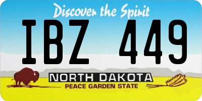 ND license plate IBZ449