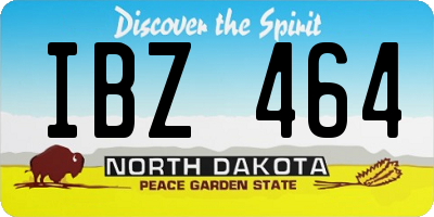 ND license plate IBZ464