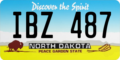 ND license plate IBZ487