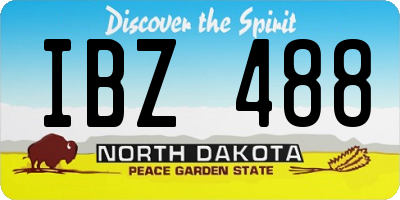 ND license plate IBZ488