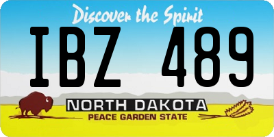 ND license plate IBZ489