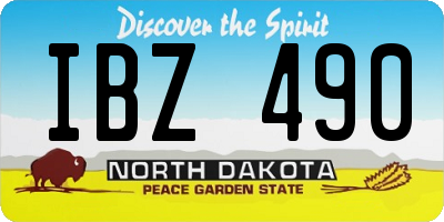 ND license plate IBZ490